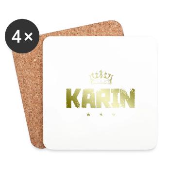 Karin - Dessous de verre (lot de 4) - blanc - Devant