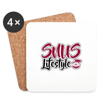 Snus sans fumée anti-fumeurs nicotiniques non-fumeurs - Dessous de verre (lot de 4) - blanc - Devant