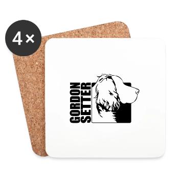 Gordon Setter Profil Chiens Chien Wilsigns - Dessous de verre (lot de 4) - blanc - Devant