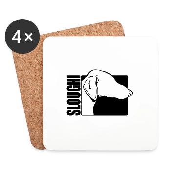 Sloughi Profil Hunde Hund Windhunde Wilsigns - Untersetzer (4er-Set) - Weiß - Vorne