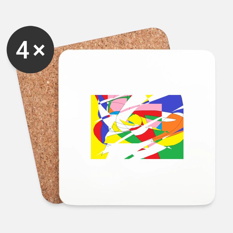 Pattern - Coasters (set of 4) - white