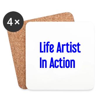 Artists of life in action - Coasters (set of 4) - white - Front