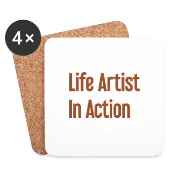 Artists of life in action - Coasters (set of 4) - white - Front