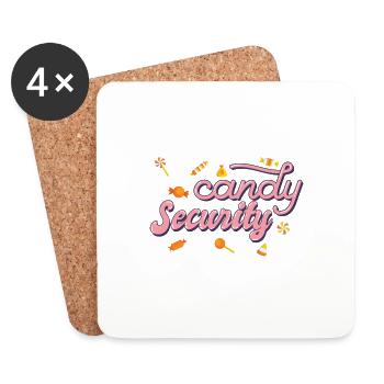 Candy Security Kids Parents Matching Birthday - Untersetzer (4er-Set) - Weiß - Vorne