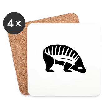 Armadillo - Coasters (set of 4) - white - Front