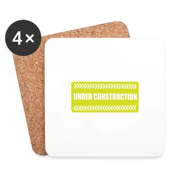 I'm A Christian Under Construction Sunday Worship - Coasters (set of 4) - white - Front