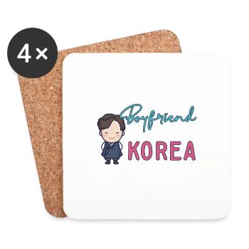 I Have A Boyfriend Kpop Idol Fan K Drama Lover I - Untersetzer (4er-Set) - Weiß - Vorne
