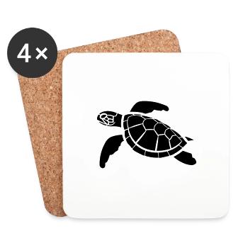 tortoise - Coasters (set of 4) - white - Front