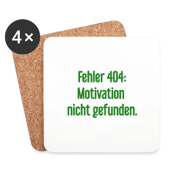 Erreur 404 : Motivation introuvable - Dessous de verre (lot de 4) - blanc - Devant