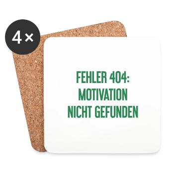 Erreur 404 : Motivation introuvable - Dessous de verre (lot de 4) - blanc - Devant