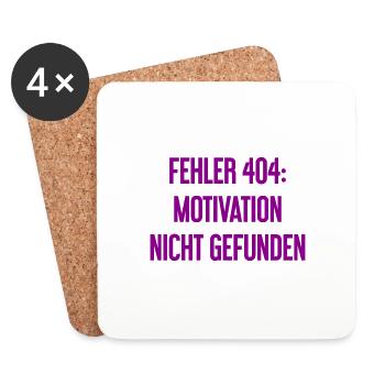 Erreur 404 : Motivation introuvable - Dessous de verre (lot de 4) - blanc - Devant