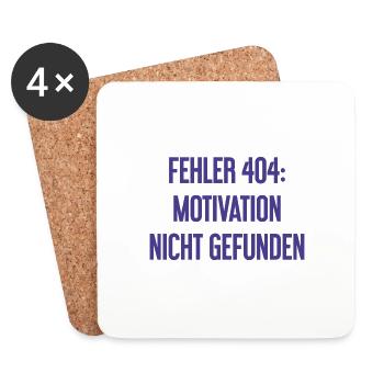 Erreur 404 : Motivation introuvable - Dessous de verre (lot de 4) - blanc - Devant