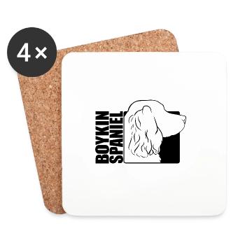 Boykin Spaniel Profile Dog Dog Wilsigns - Coasters (set of 4) - white - Front
