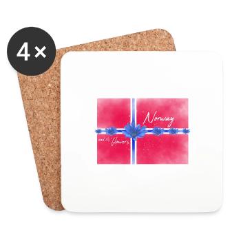 Norway Norway flag I love Norway norge - Coasters (set of 4) - white - Front