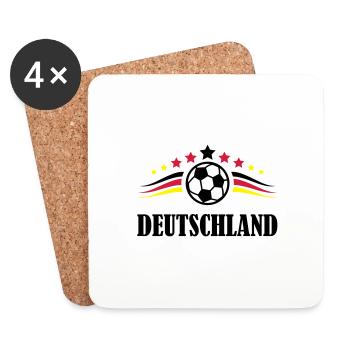fussball design deutschland - Untersetzer (4er-Set) - Weiß - Vorne