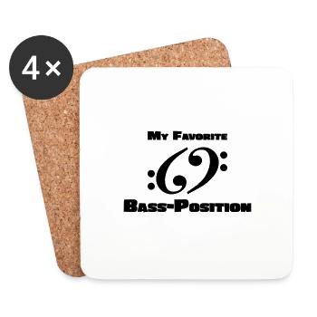 69 favorite position for bassists - Coasters (set of 4) - white - Front