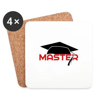 teacher master - Coasters (set of 4) - white - Front