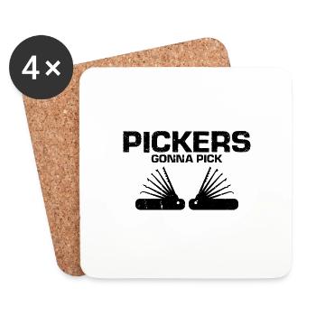 Conceptions de service de déverrouillage Lockpicking Lock Picking - Dessous de verre (lot de 4) - blanc - Devant