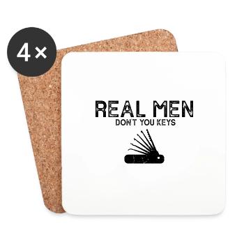 Men Schlosdienst Locking Technician Design - Coasters (set of 4) - white - Front