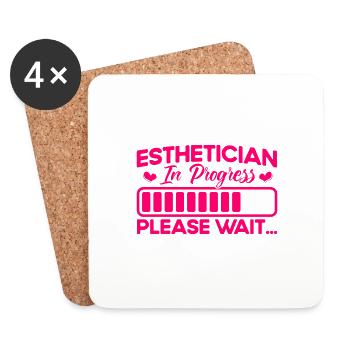 Beautician Makeup Artist Cosmetics Gift - Coasters (set of 4) - white - Front