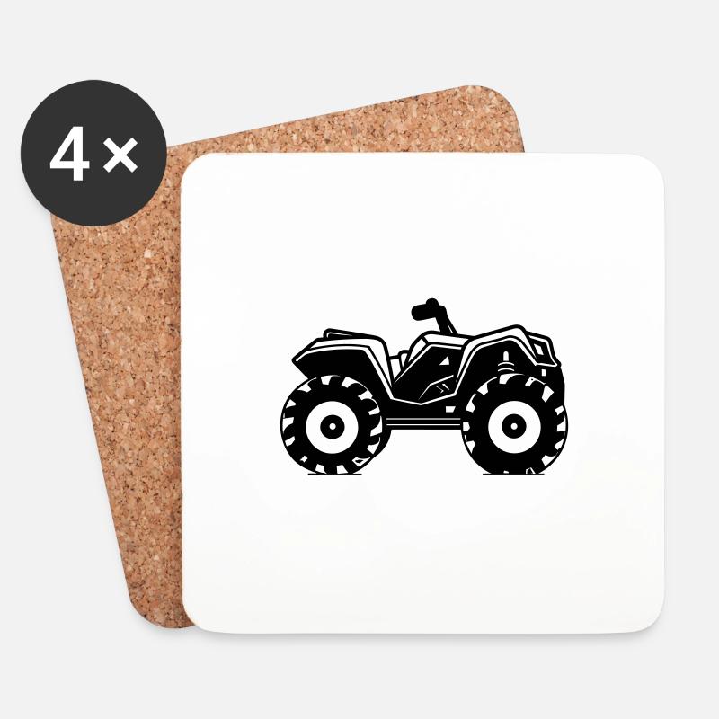 Quad - Untersetzer (4er-Set) - Weiß