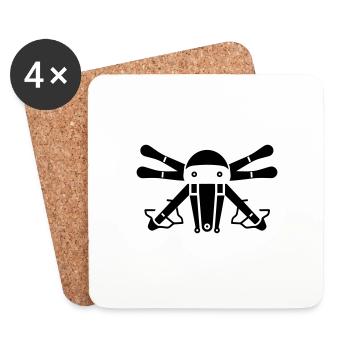 drone - Coasters (set of 4) - white - Front
