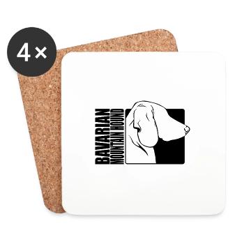 Bavarian Mountain Hound Profile Dogs Dog Wilsigns - Coasters (set of 4) - white - Front