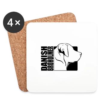 Danish Broholmer Profil Hunde Hund Wilsigns - Untersetzer (4er-Set) - Weiß - Vorne