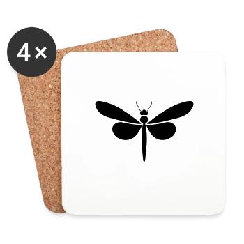 Libelle - Untersetzer (4er-Set) - Weiß - Vorne