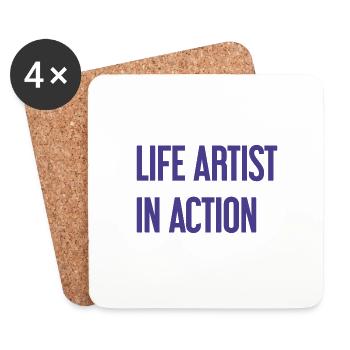 Artists of life in action - Coasters (set of 4) - white - Front