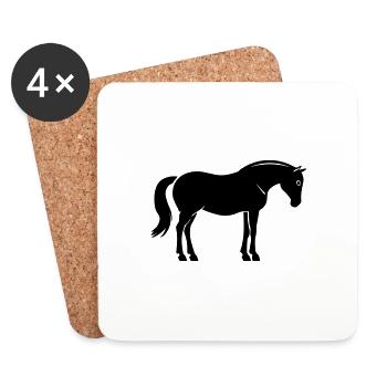 Horse - Coasters (set of 4) - white - Front
