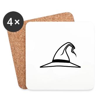 chapeau magique - Dessous de verre (lot de 4) - blanc - Devant