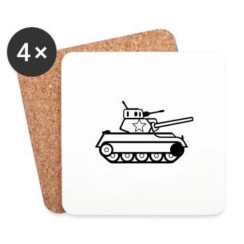 tank - Coasters (set of 4) - white - Front