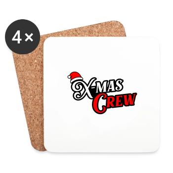 X-Mas Crew Christmas - Coasters (set of 4) - white - Front