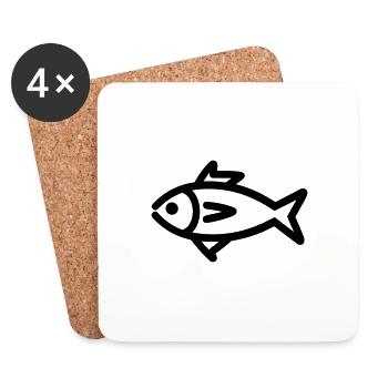 Fish - Coasters (set of 4) - white - Front