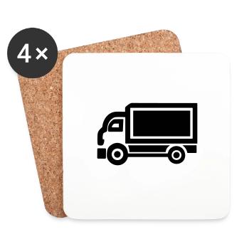Lkw - Untersetzer (4er-Set) - Weiß - Vorne