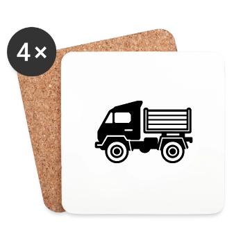 Lkw - Untersetzer (4er-Set) - Weiß - Vorne