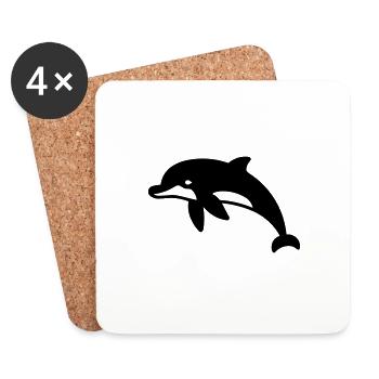 dolphin - Coasters (set of 4) - white - Front