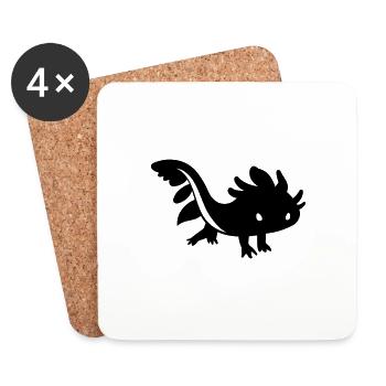 axolotl - Dessous de verre (lot de 4) - blanc - Devant