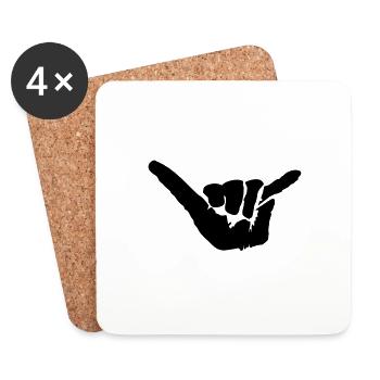 freestyle symbol shaka - Untersetzer (4er-Set) - Weiß - Vorne