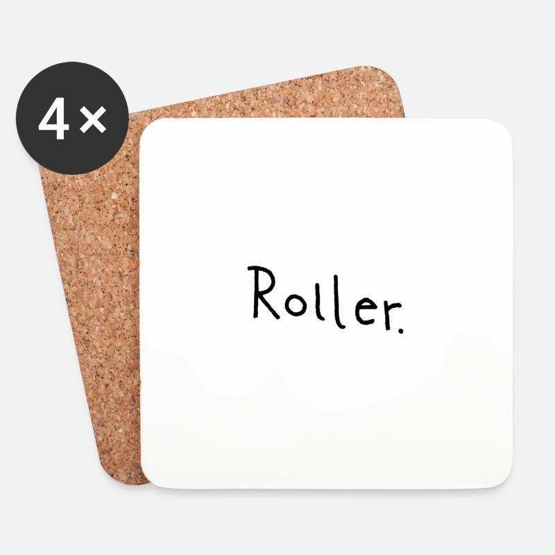 Roller - Untersetzer (4er-Set) - Weiß