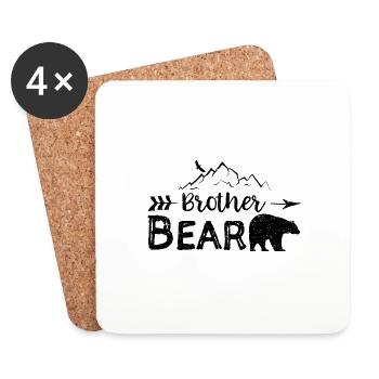 Brother Bear - frère - Dessous de verre (lot de 4) - blanc - Devant