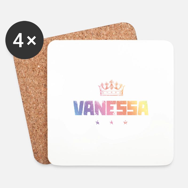 Vanessa - Untersetzer (4er-Set) - Weiß