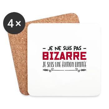 je ne suis pas bizarre je suis en édition limitée - Dessous de verre (lot de 4) - blanc - Devant