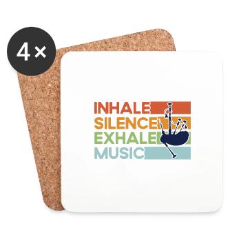 Scottish Bagpipes Bagpipes Music Bagpipes - Coasters (set of 4) - white - Front