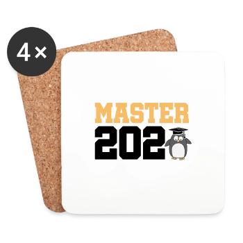 Master 2023 Abschluss Promotion Sponsion Uni - Untersetzer (4er-Set) - Weiß - Vorne