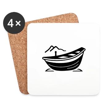 Boot - Untersetzer (4er-Set) - Weiß - Vorne