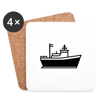 Boot - Untersetzer (4er-Set) - Weiß - Vorne
