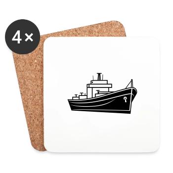 Boot - Untersetzer (4er-Set) - Weiß - Vorne