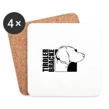 Tiroler Bracke Profil Jagdhund Hunde Hund Wilsigns - Untersetzer (4er-Set) - Weiß - Vorne